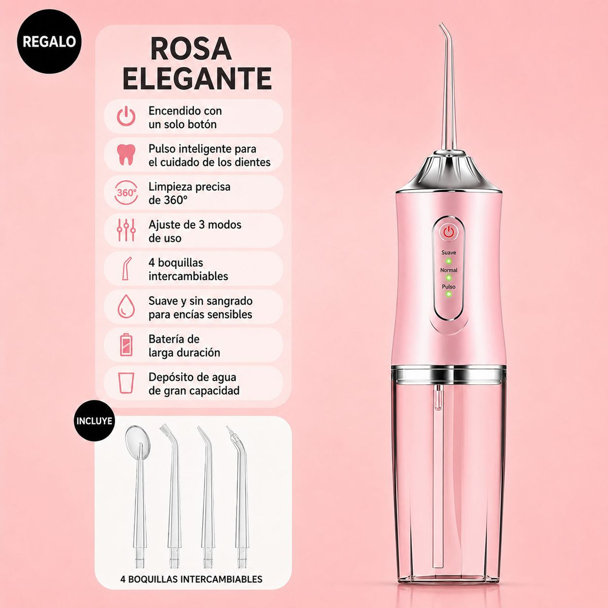 Irrigador Bucal Portátil Recargable