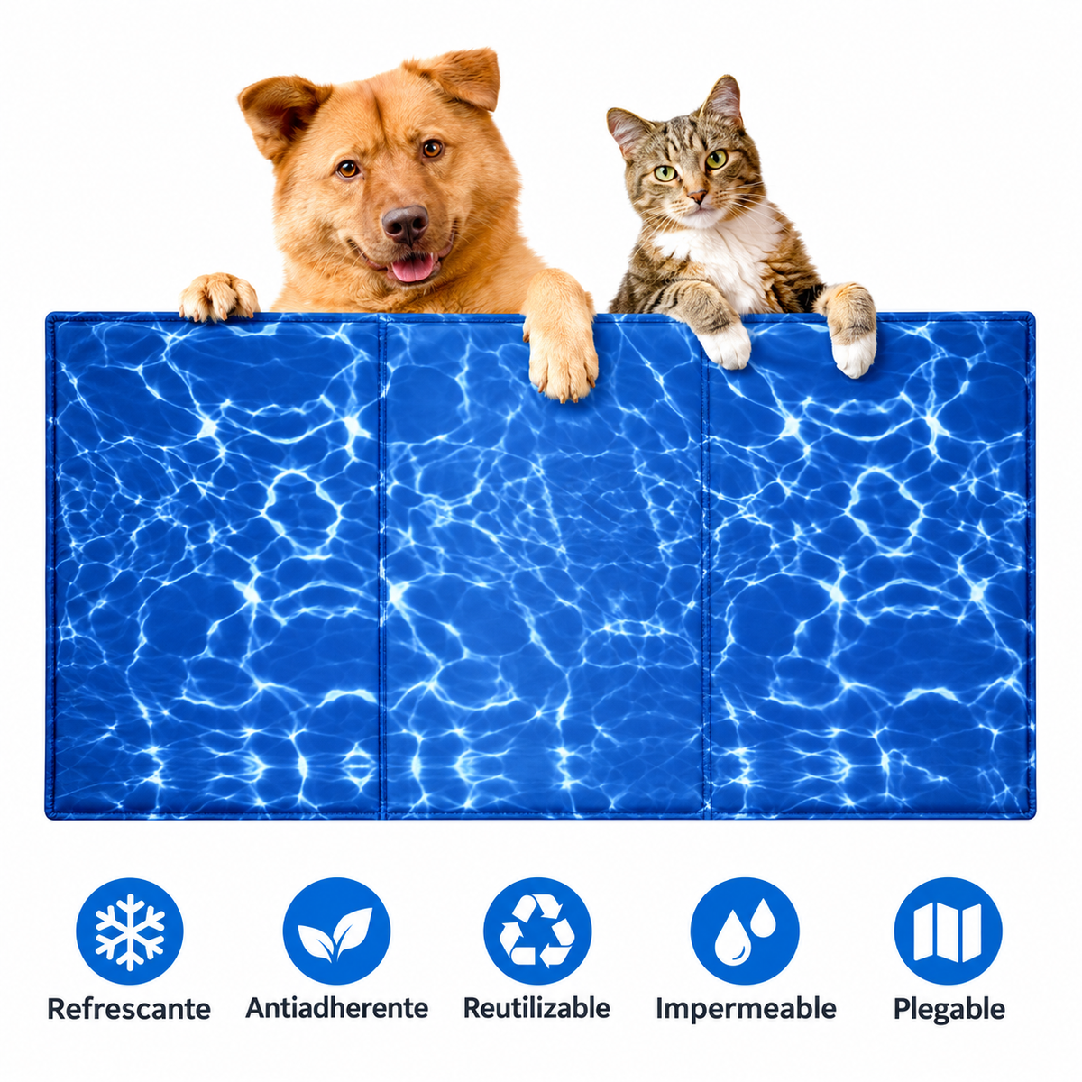 Cama refrescante para Mascotas - Frescura instantánea sin Agua ni Electricidad.
