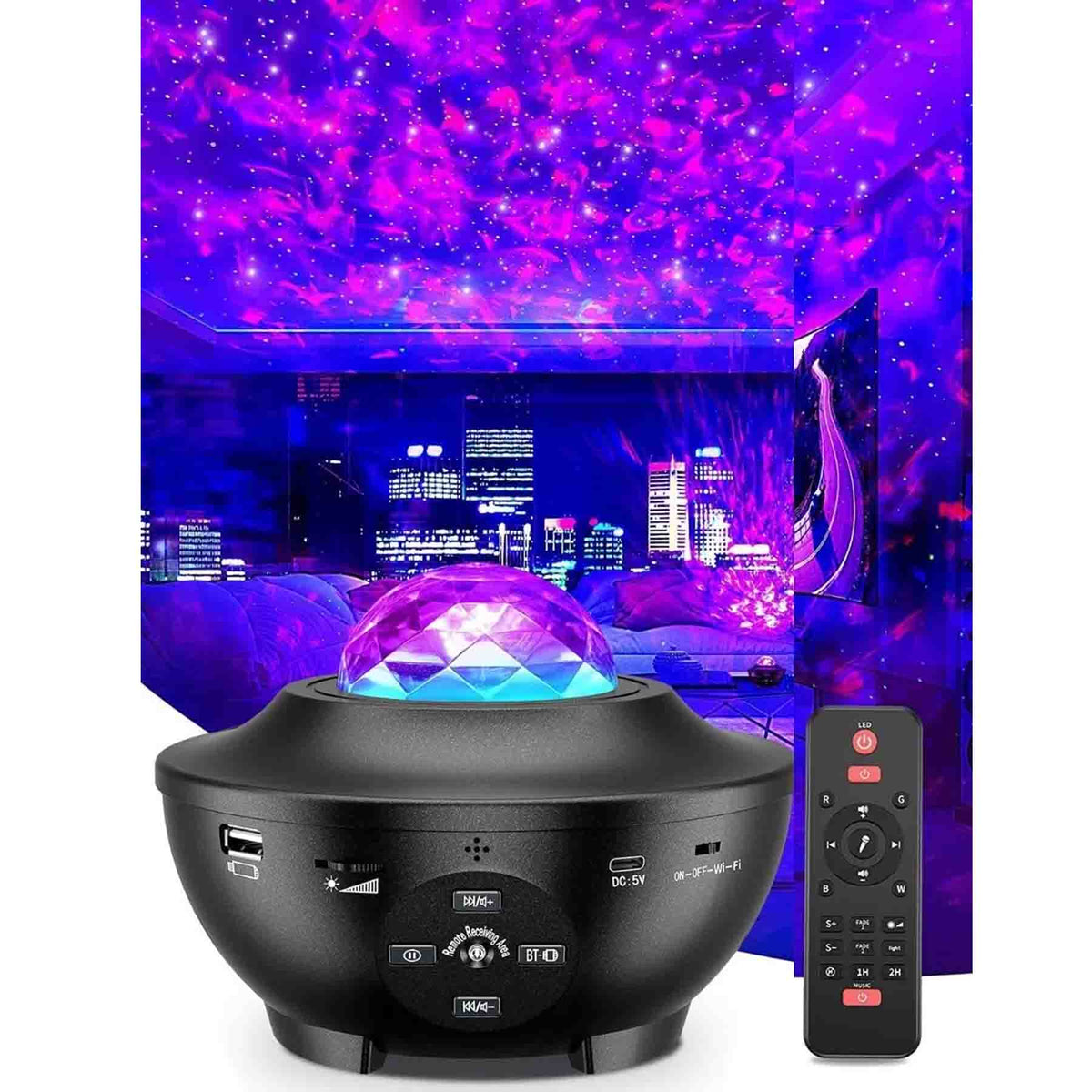 Proyector de Galaxia y Estrellas con Parlante Bluetooth