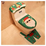 Set Navideño Alfombra y Funda de Inodoro | Baño festivo
