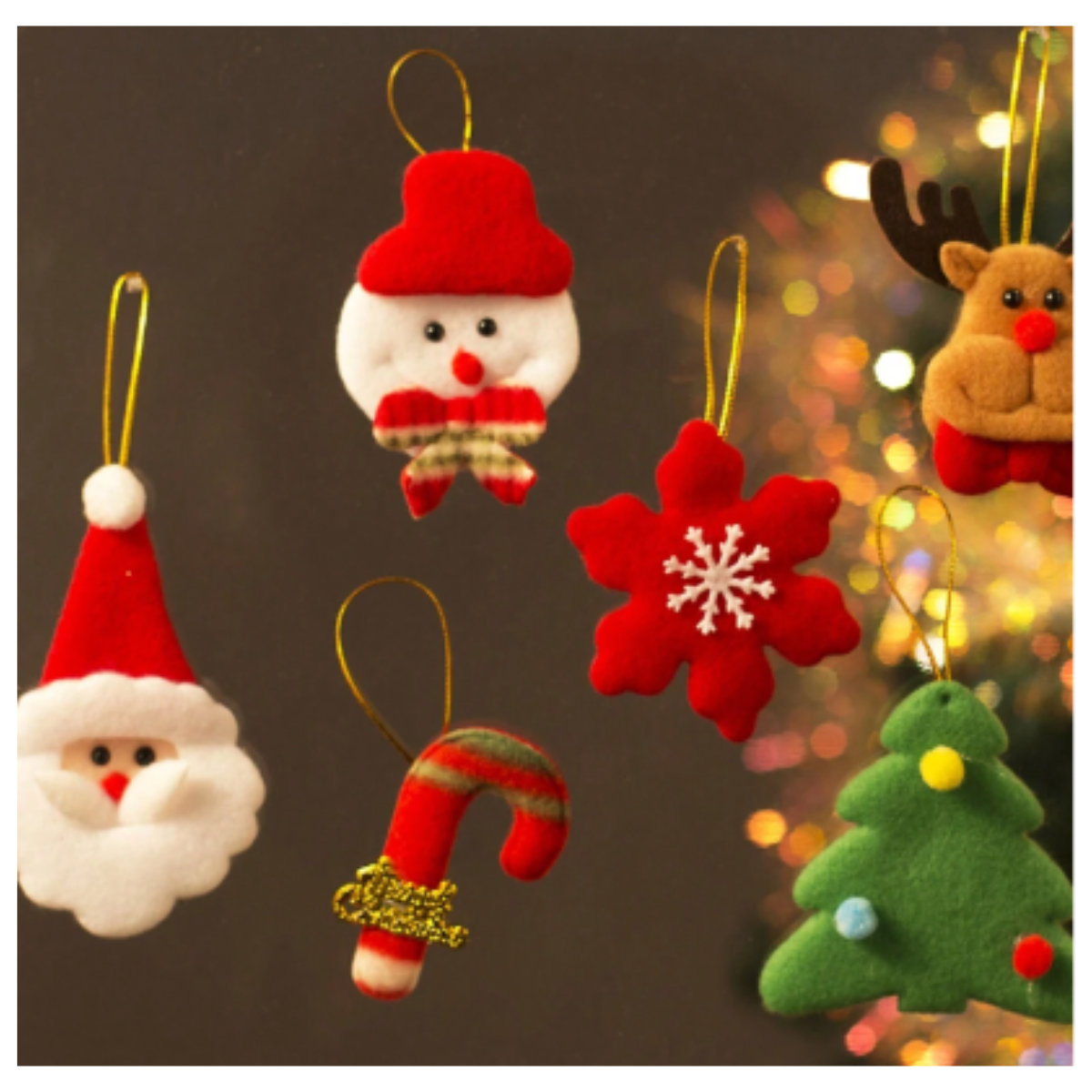 Set 6 Adornos Navideños - vista 4 - Iron Oak Chile