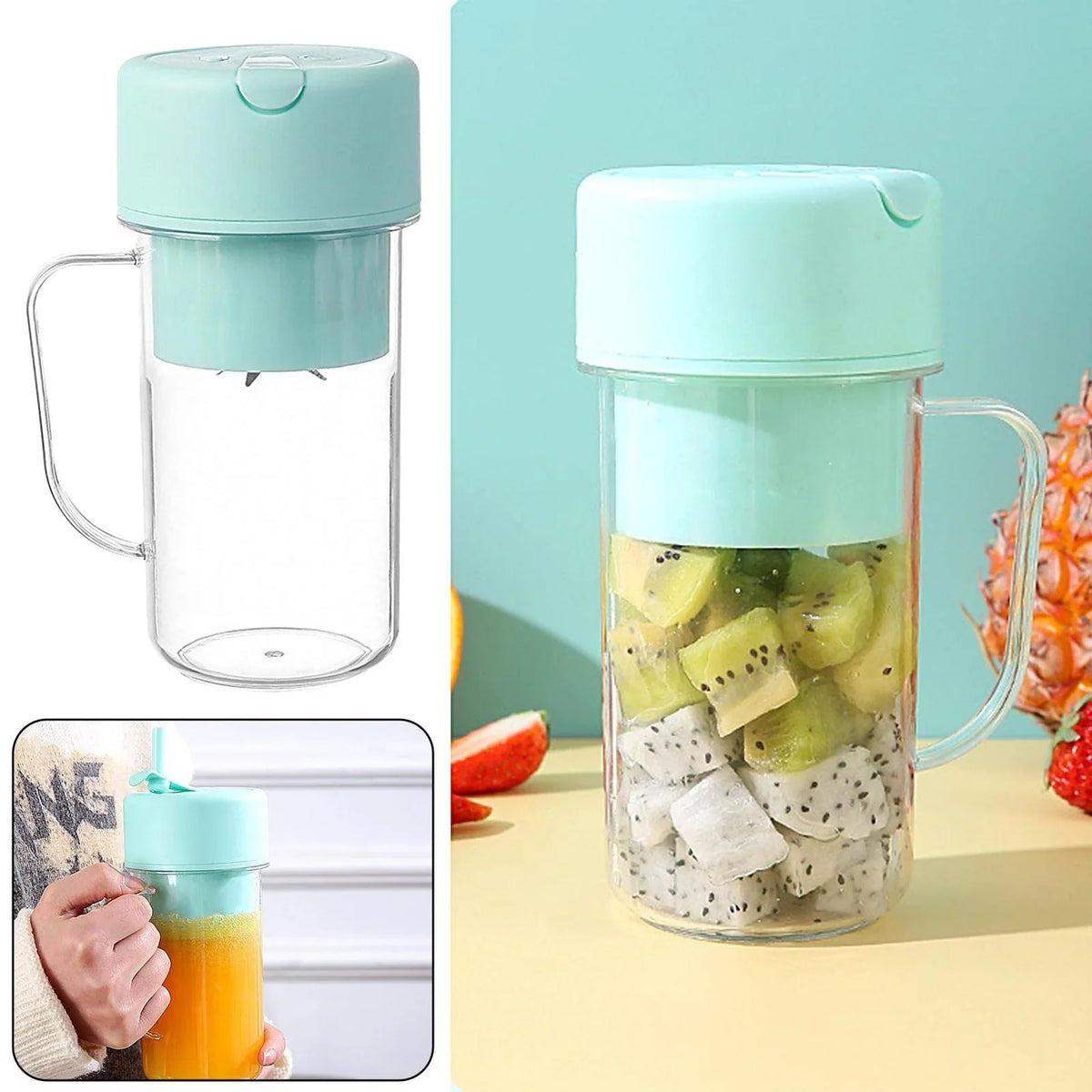 Licuadora Portátil Recargable con Mango - foto 1