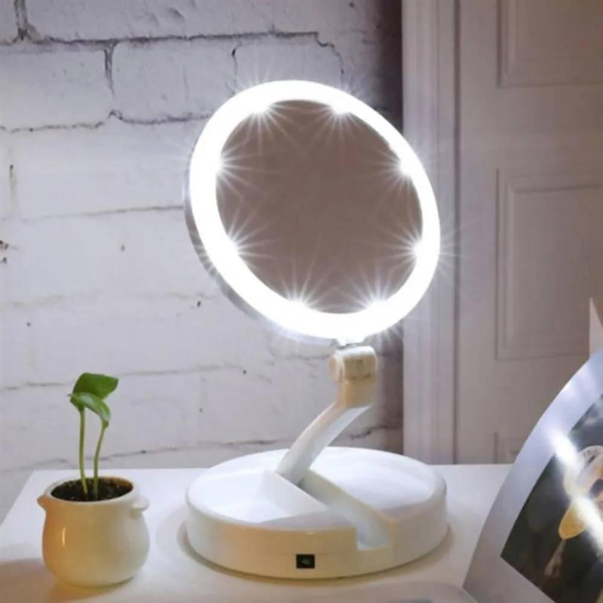 Espejo de Maquillaje con Luz LED - vista 3 - Iron Oak Chile