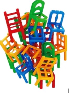 Juego de Equilibrio Sillas Apilables - vista 2 - Iron Oak Chile