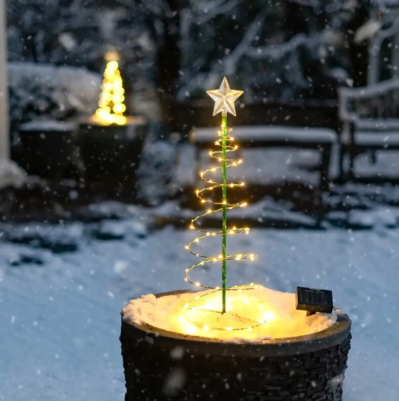 Árbol Navideño Solar Espiral - vista 2 - Iron Oak Chile
