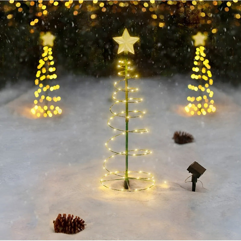 Árbol Navideño Solar Espiral - vista 4 - Iron Oak Chile