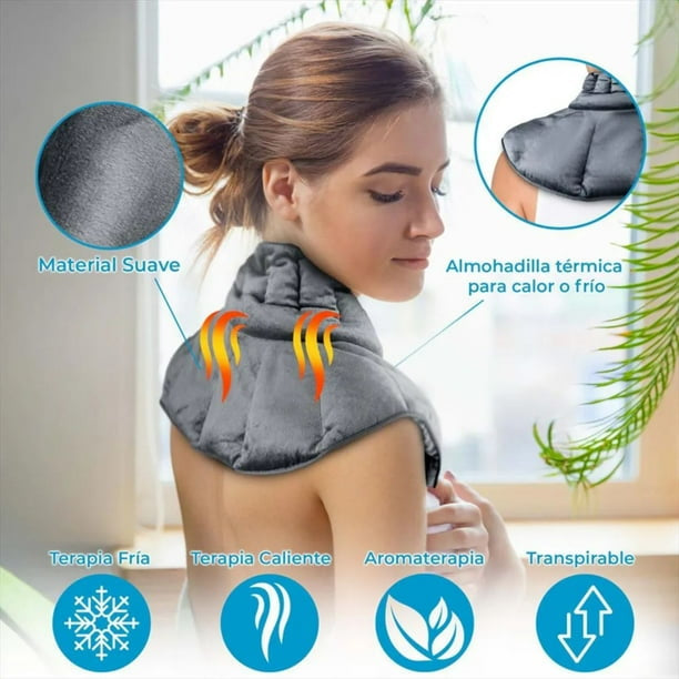 Manta Teraphy Pro - Alivia el Dolor de Cuello y Hombros - Compresa Térmica Frío/Calor
