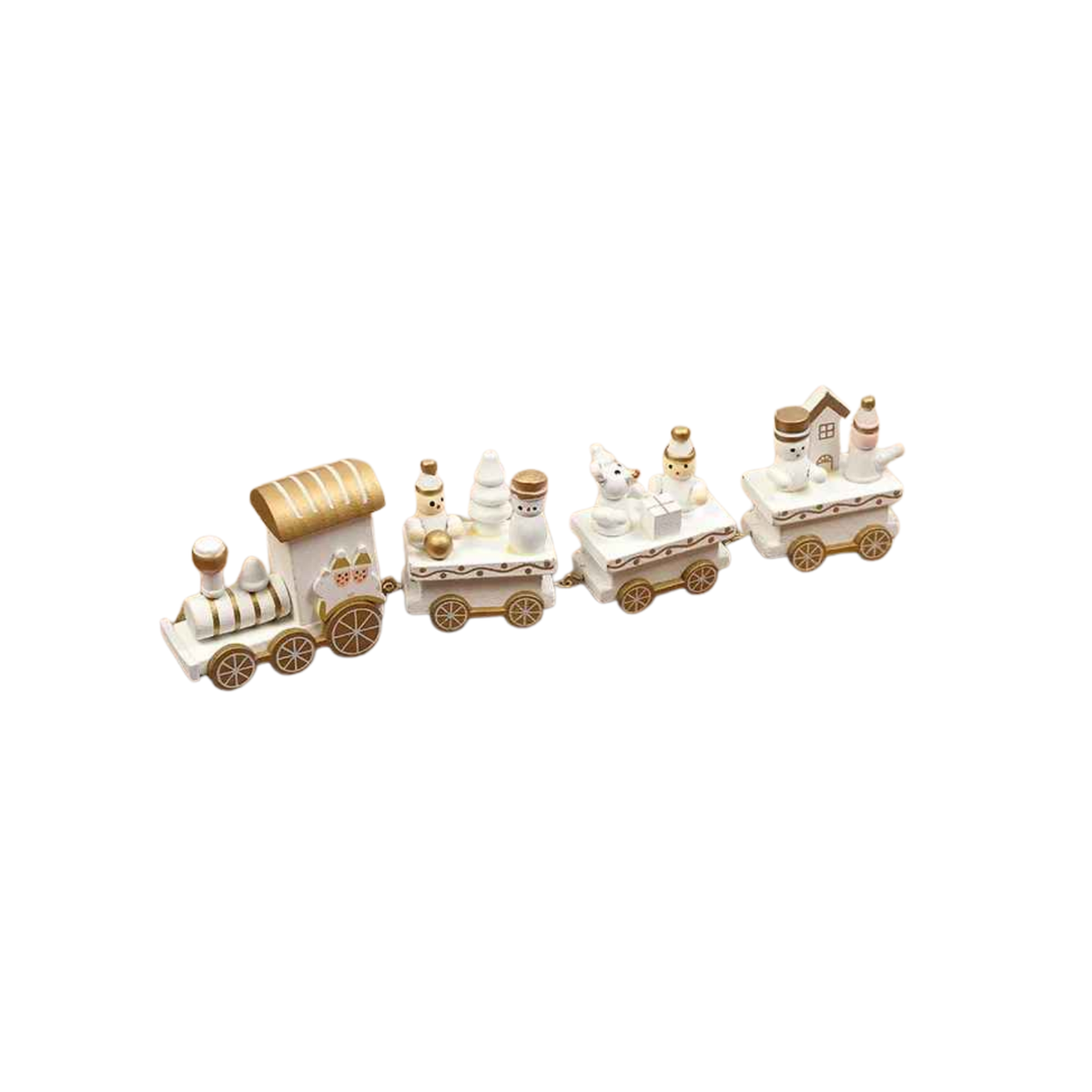 Mini Tren Navideño de Madera: Dale Magia a tu Hogar con 4 Piezas Conectables