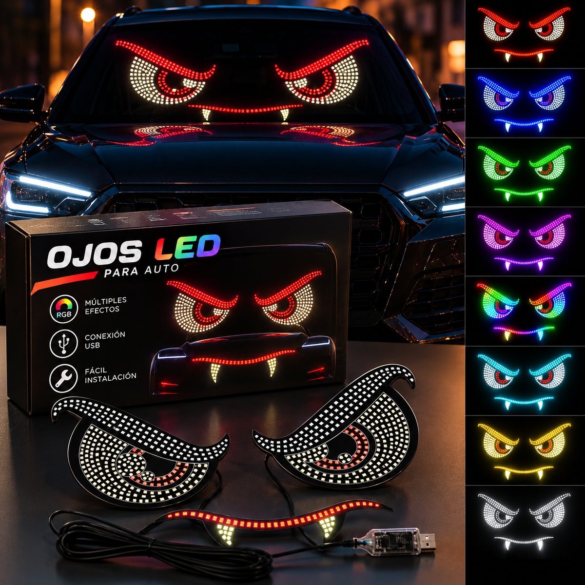 Ojos LED RGB para Auto | Personaliza tu vehículo