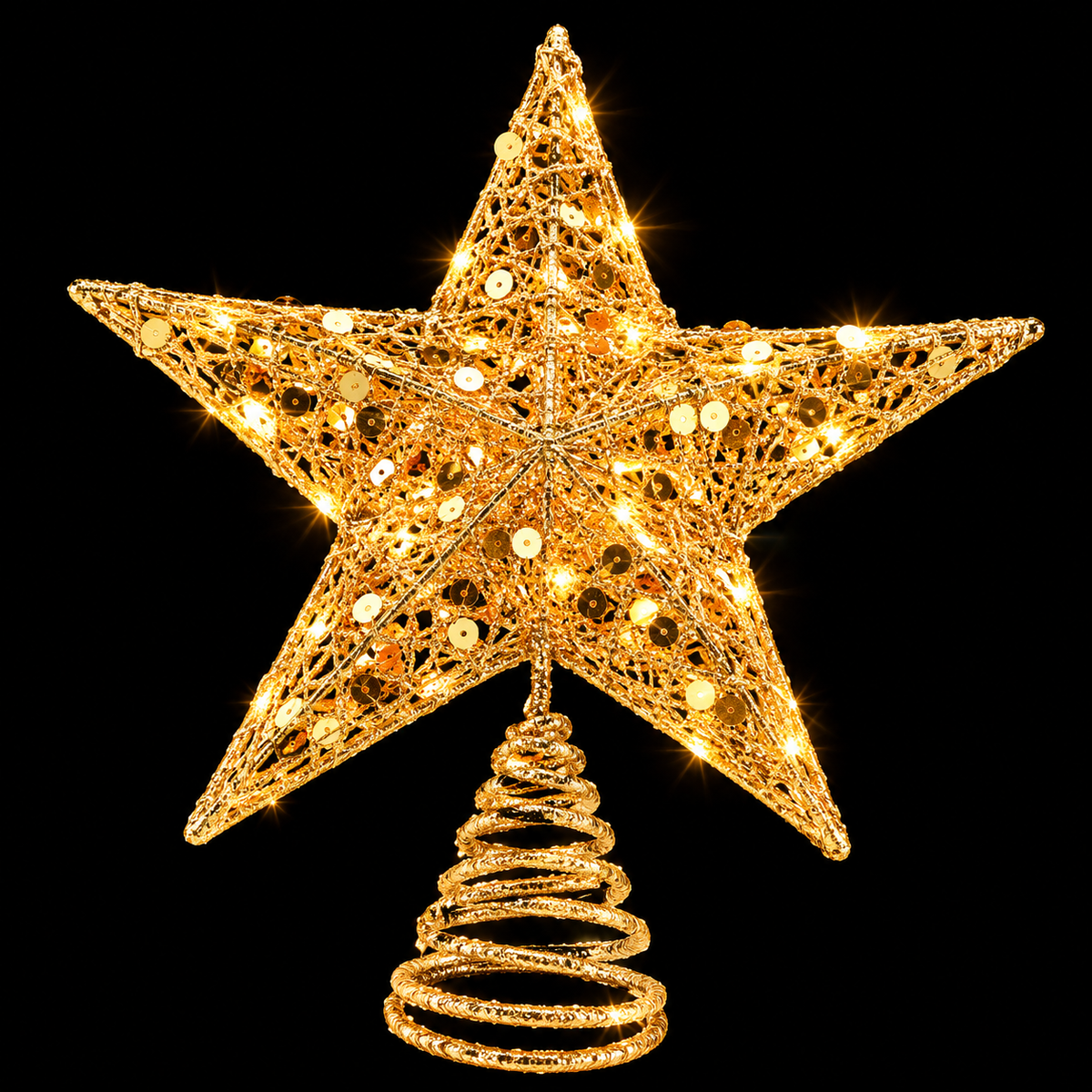 Estrella Dorada para Árbol de Navidad - detalle del producto - Iron Oak Chile