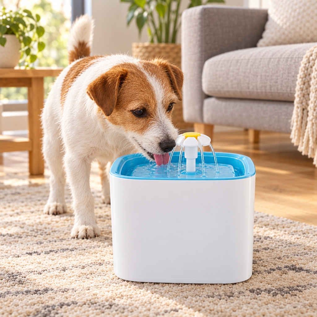 Fuente de Agua para Mascotas con Filtro y Luz LED - en el hogar - Iron Oak Chile
