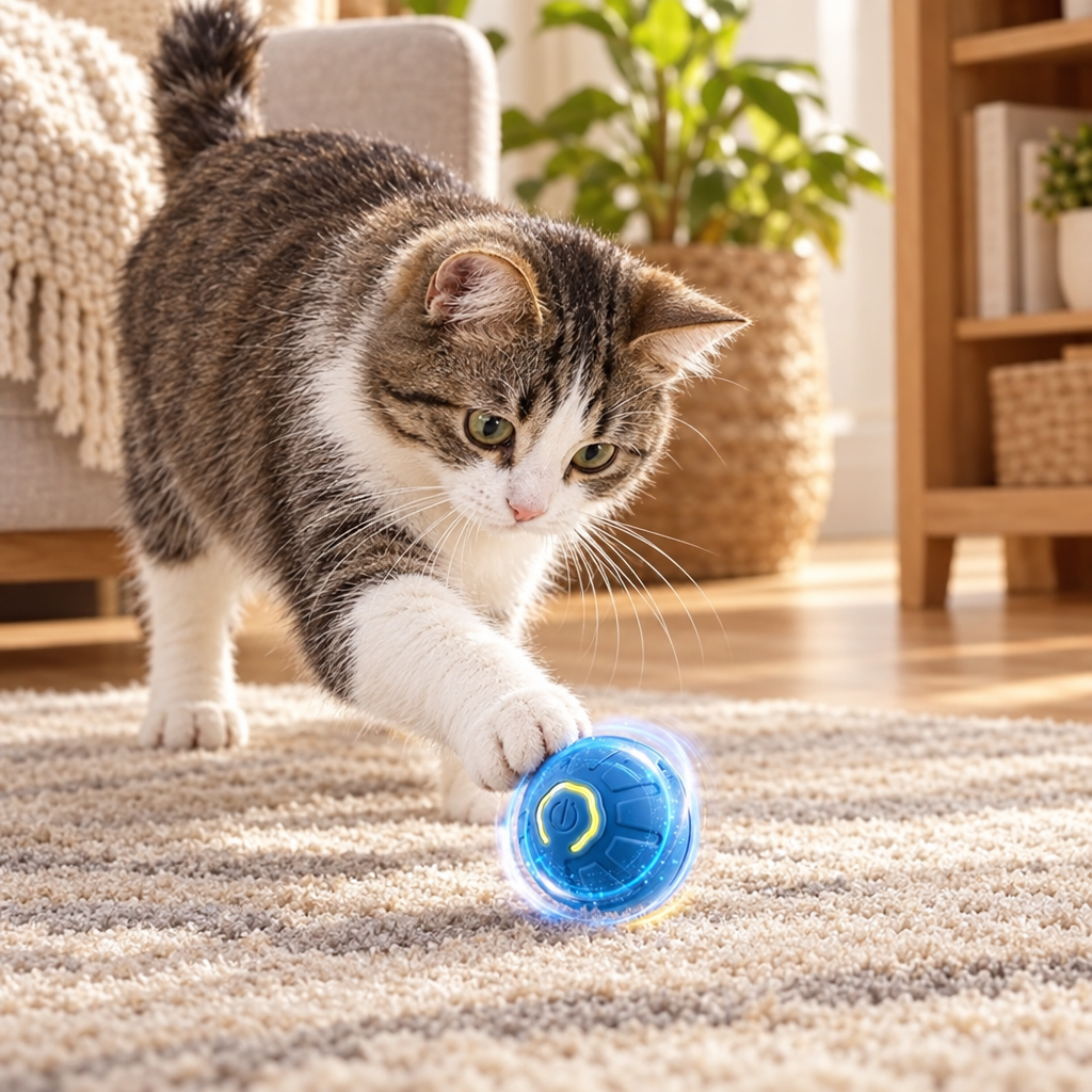 Pelota Inteligente Interactiva para Perros y Gatos - en el hogar - Iron Oak Chile