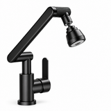 Llave Monomando Giratoria Negra | Brazo articulado para cocina y baño