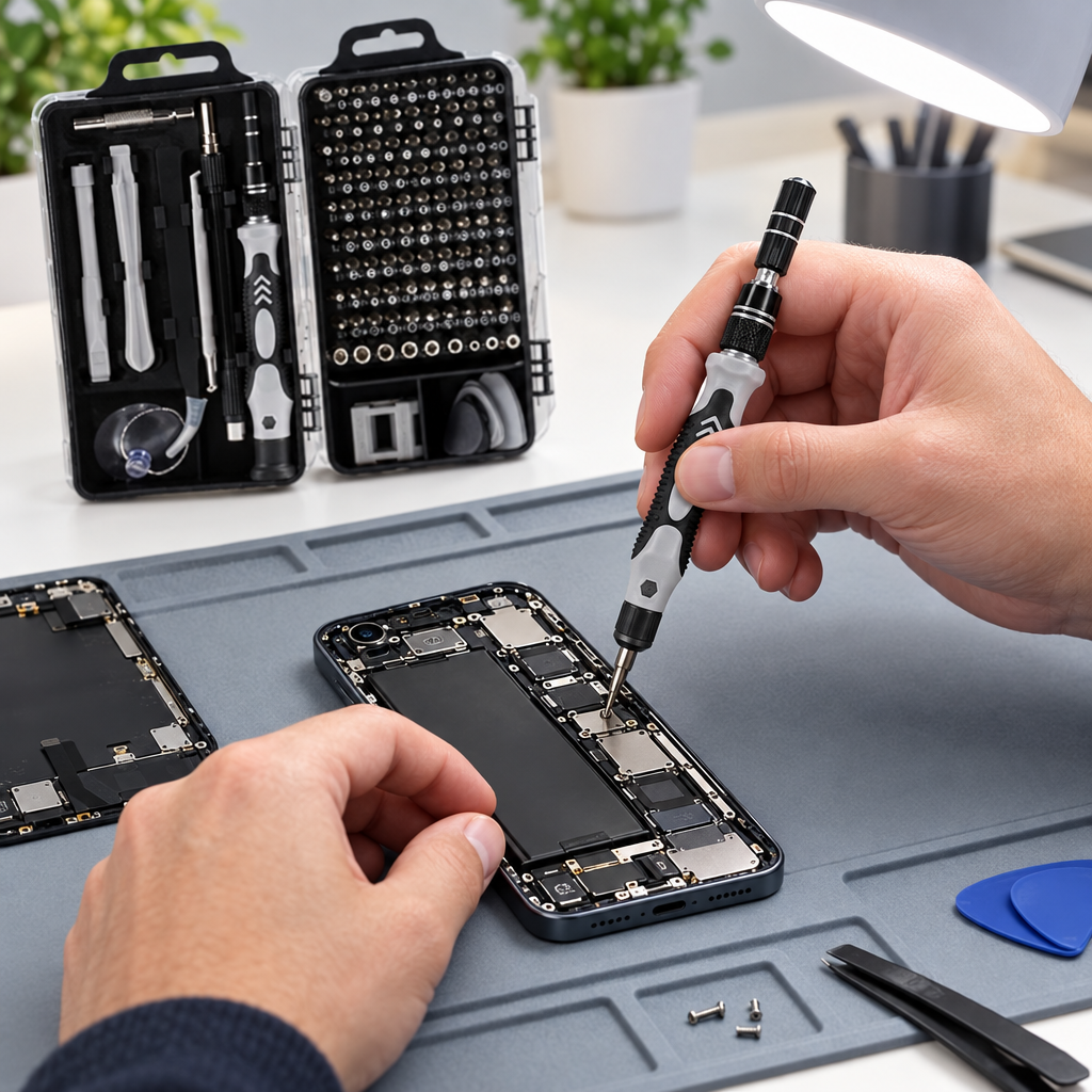 Kit de destornilladores 115 en 1 reparando celular - Iron Oak Chile