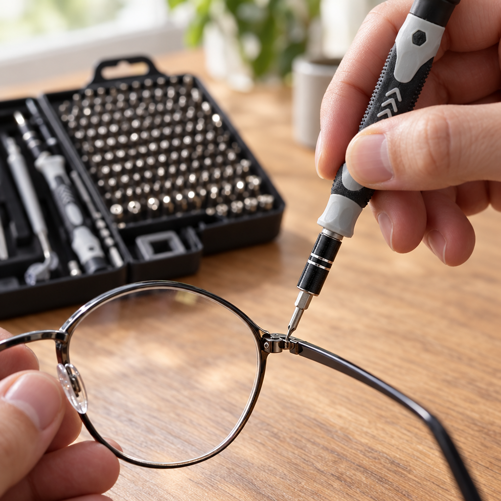 Destornillador de precisión reparando lentes - kit 115 en 1 Iron Oak Chile