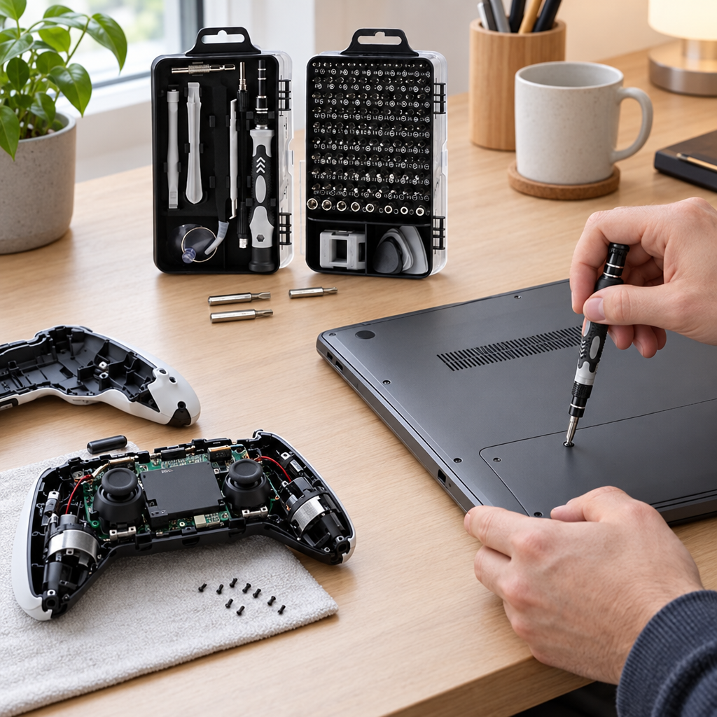 Kit de destornilladores 115 en 1 reparando notebook y control de consola - Iron Oak Chile