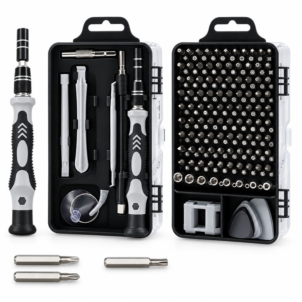 Kit de destornilladores de precisión 115 en 1 con estuche - Iron Oak Chile