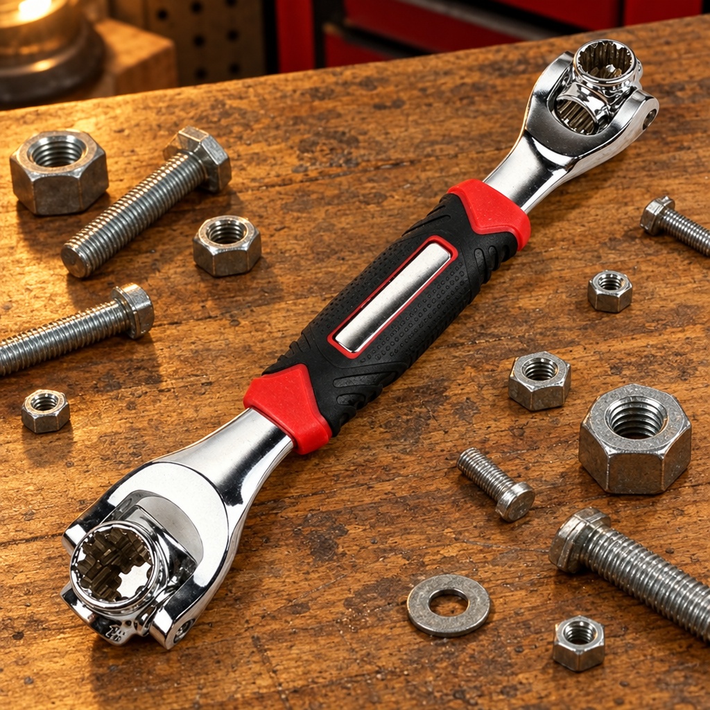 Llave universal multidado 360° con tuercas y pernos de varias medidas - Iron Oak Chile
