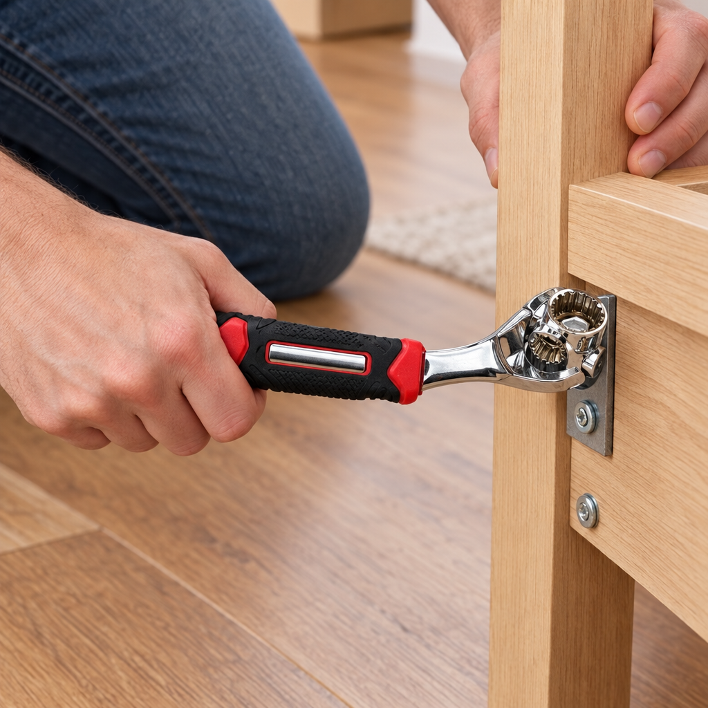 Armando un mueble con la llave universal multidado 360° - Iron Oak Chile