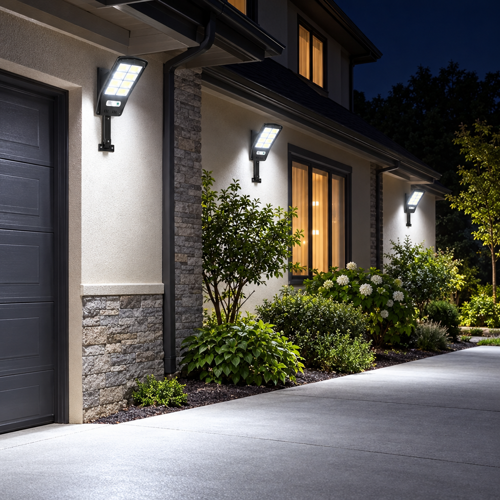 Pack 3 Focos Solares LED con Sensor de Movimiento - beneficios y características - Iron Oak Chile