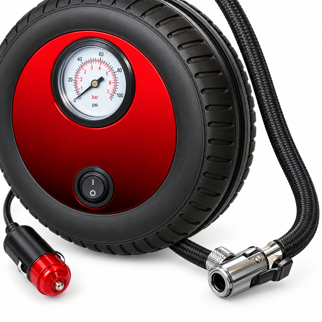 Compresor de Aire Portátil 12 V - en uso - Iron Oak Chile
