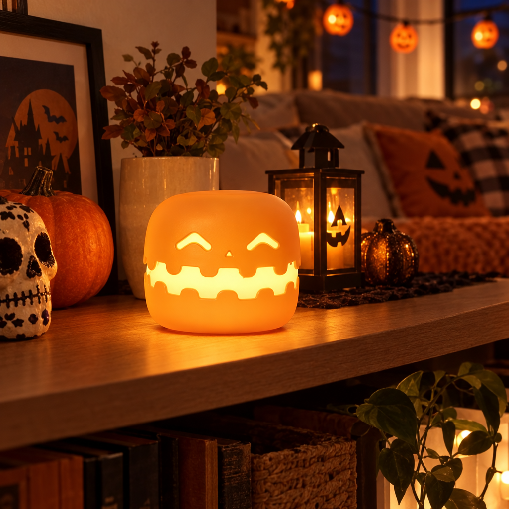 Lámpara Calabaza LED con USB - beneficios y características - Iron Oak Chile