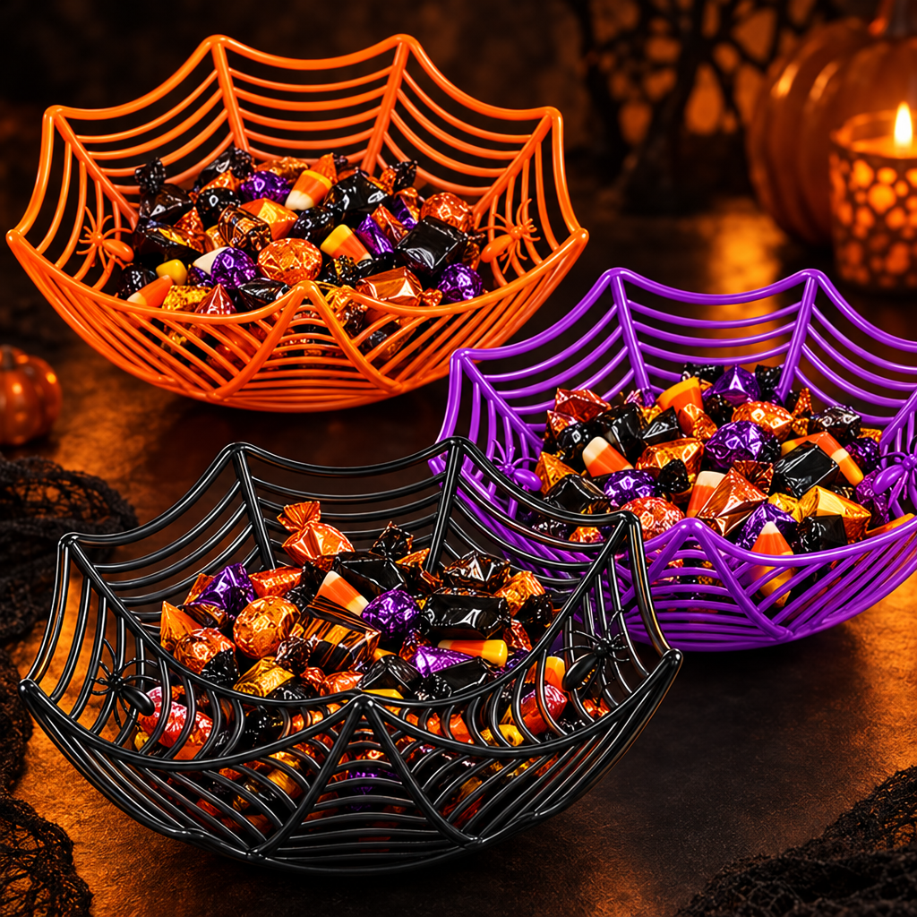 Pack 3 Cestas para Dulces de Halloween - en uso - Iron Oak Chile