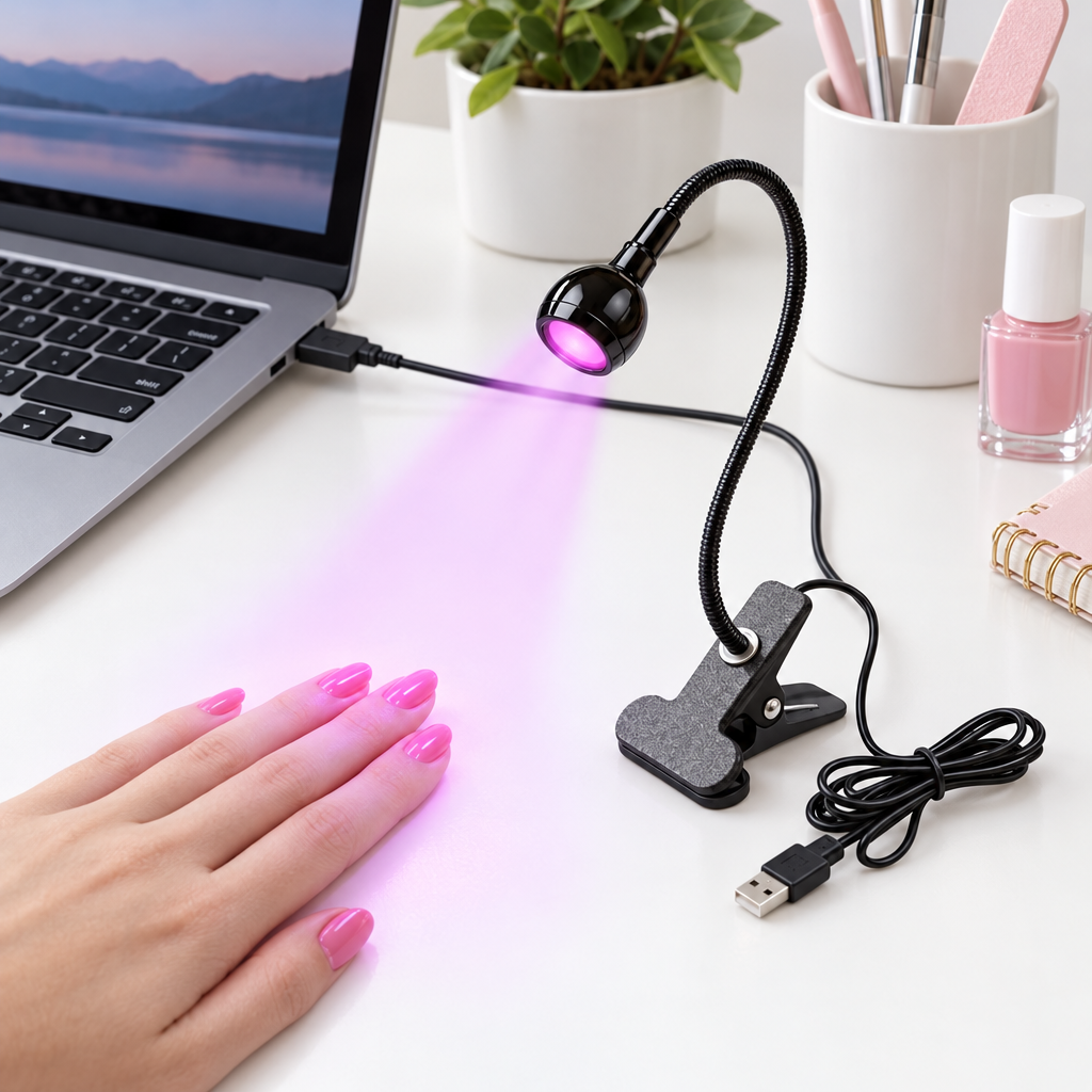 Lámpara UV LED para Uñas Flexible con Pinza, Manicure en casa - foto 5