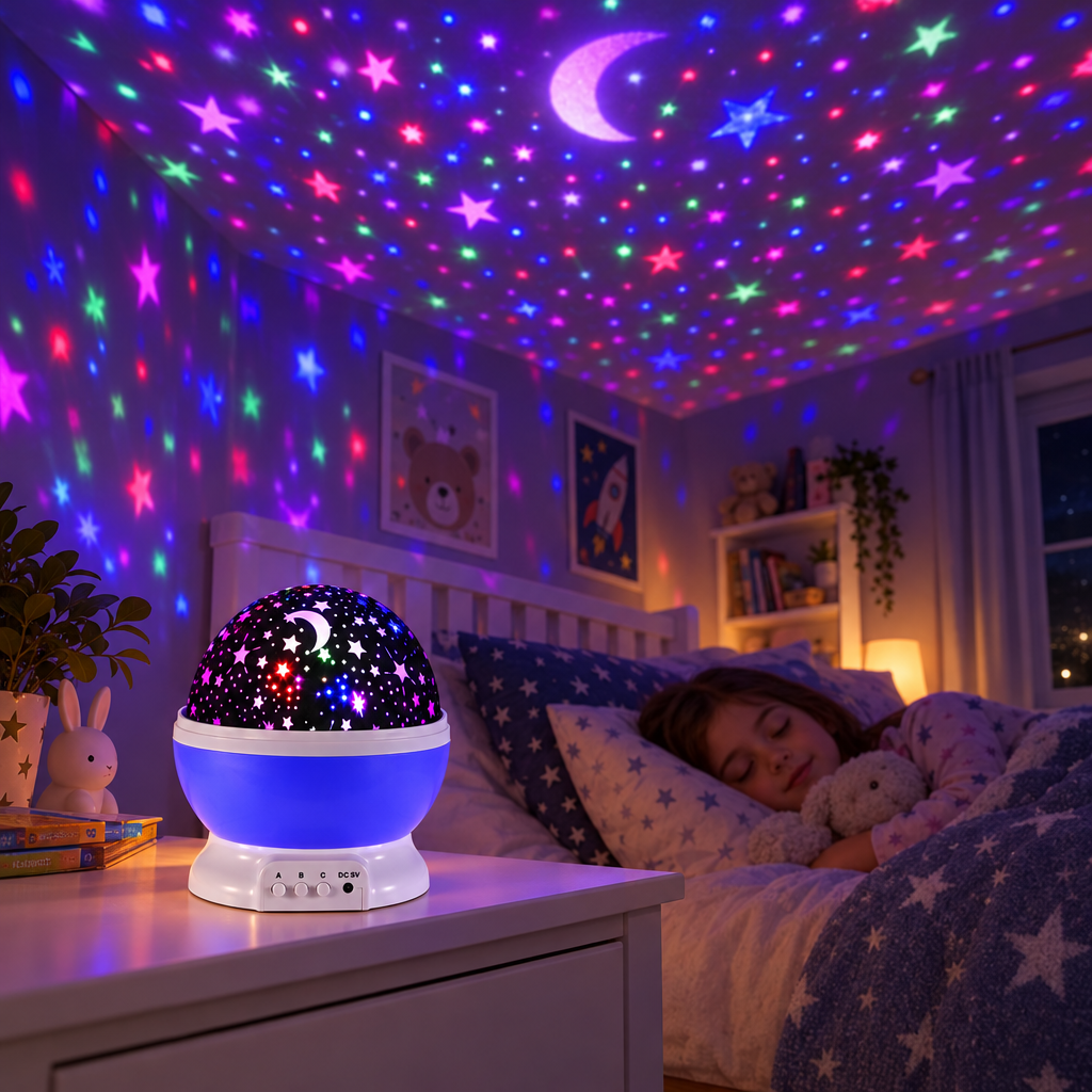 Espanta Cuco Proyector de Galaxia con Música, Luz de noche para niños - foto 2