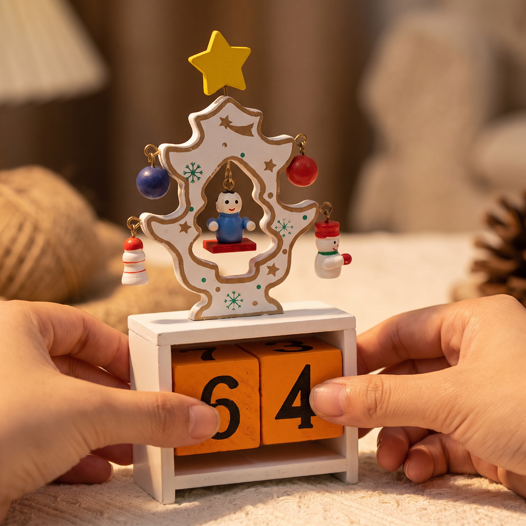 Calendario de Adviento Navideño de Madera - vista 5 - Iron Oak Chile