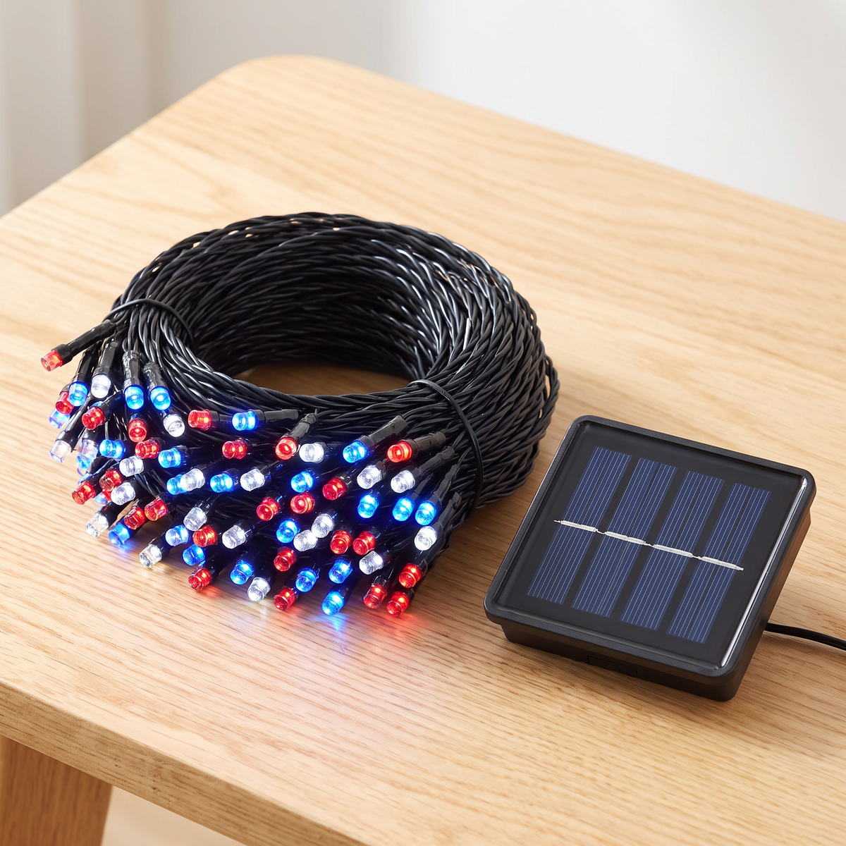 Pack 3 Luces Navideñas Solares 10 m - vista 5 - Iron Oak Chile