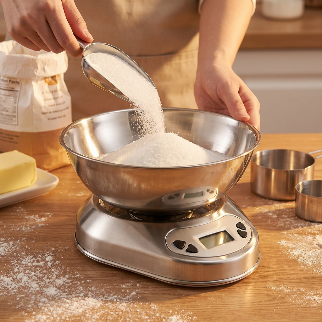 Pesa de Cocina Digital 5 kg con Bowl de Acero - vista 3 - Iron Oak Chile