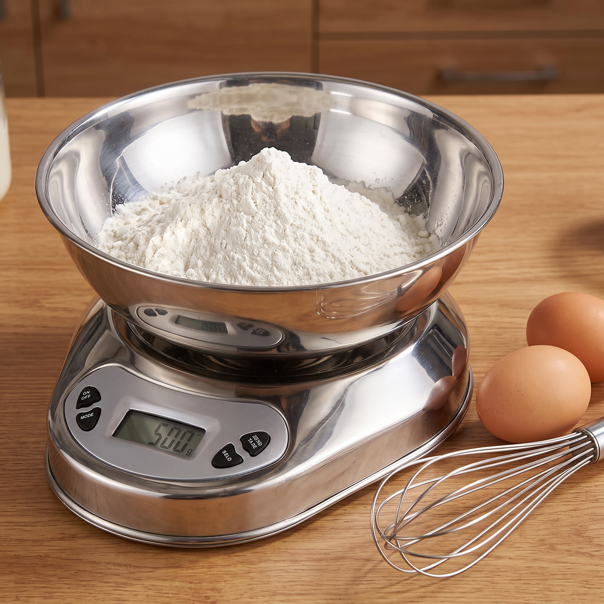 Pesa de Cocina Digital 5 kg con Bowl de Acero - vista 2 - Iron Oak Chile