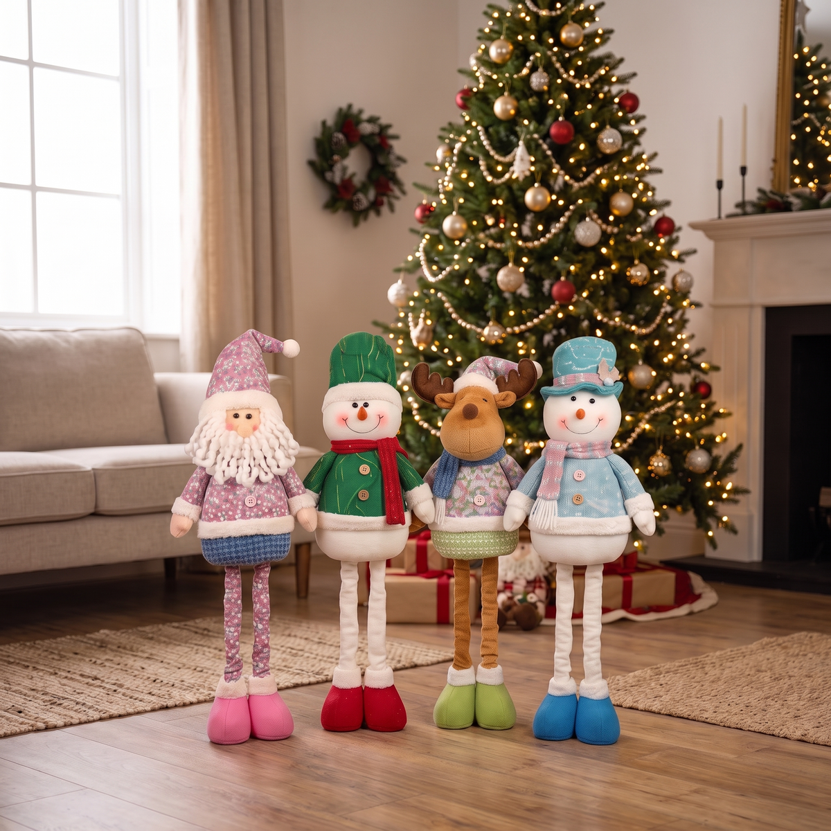 Muñecos Navideños Decorativos 90 cm - vista 1 - Iron Oak Chile