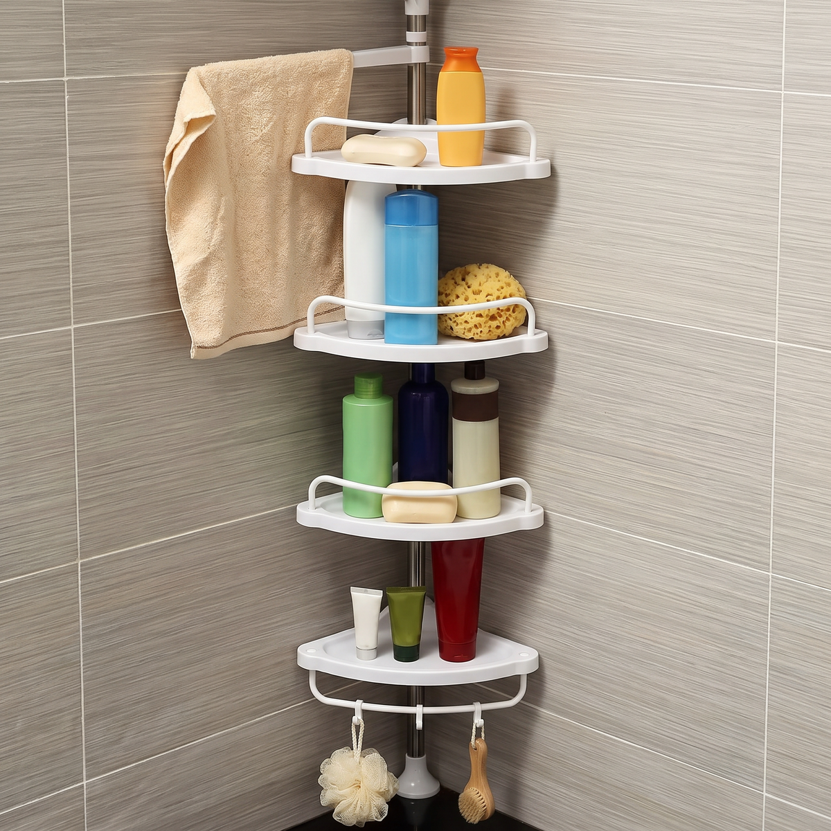 Organizador Esquinero de Ducha 4 Niveles - vista 5 - Iron Oak Chile
