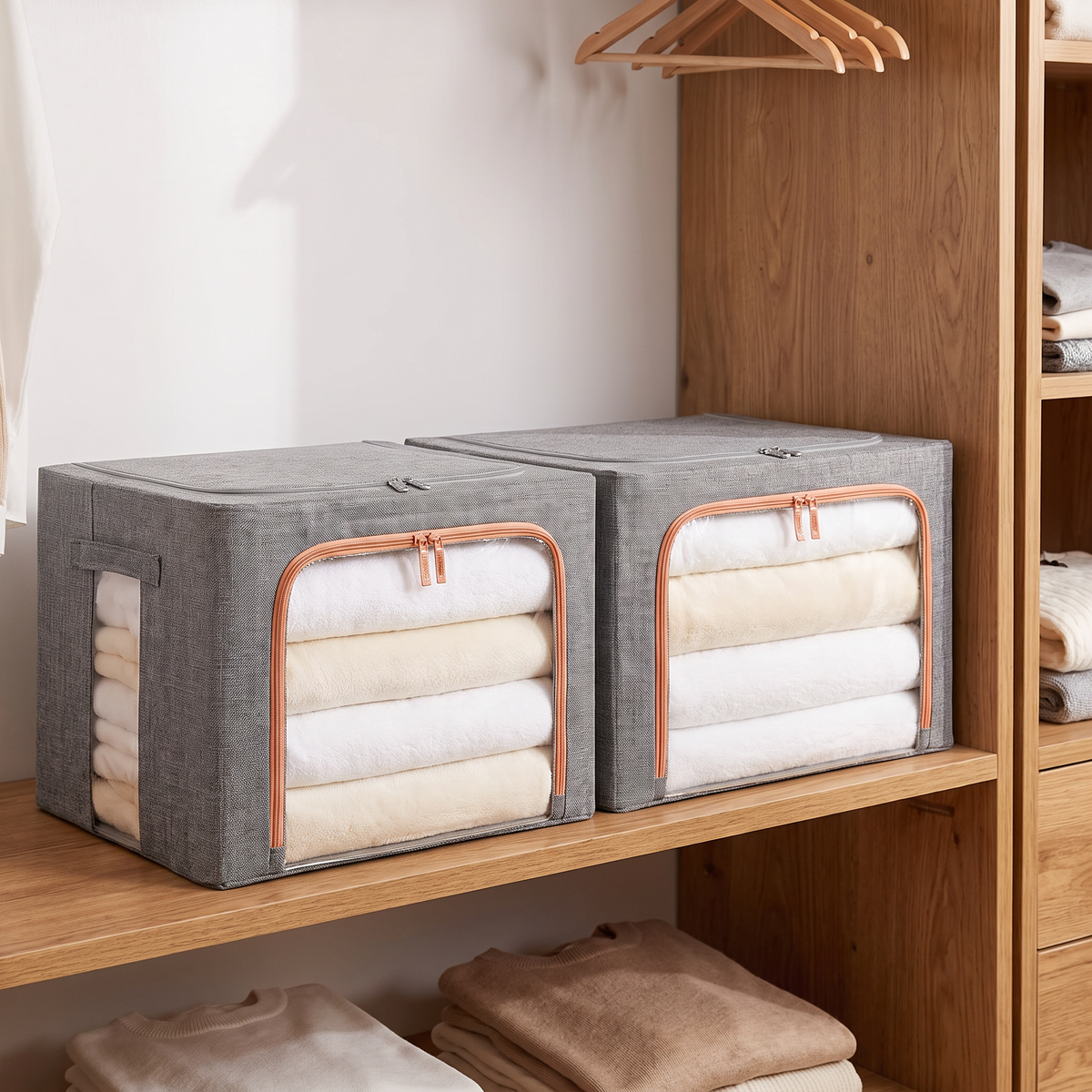 Caja Organizadora de Tela con Ventana - vista 3 - Iron Oak Chile