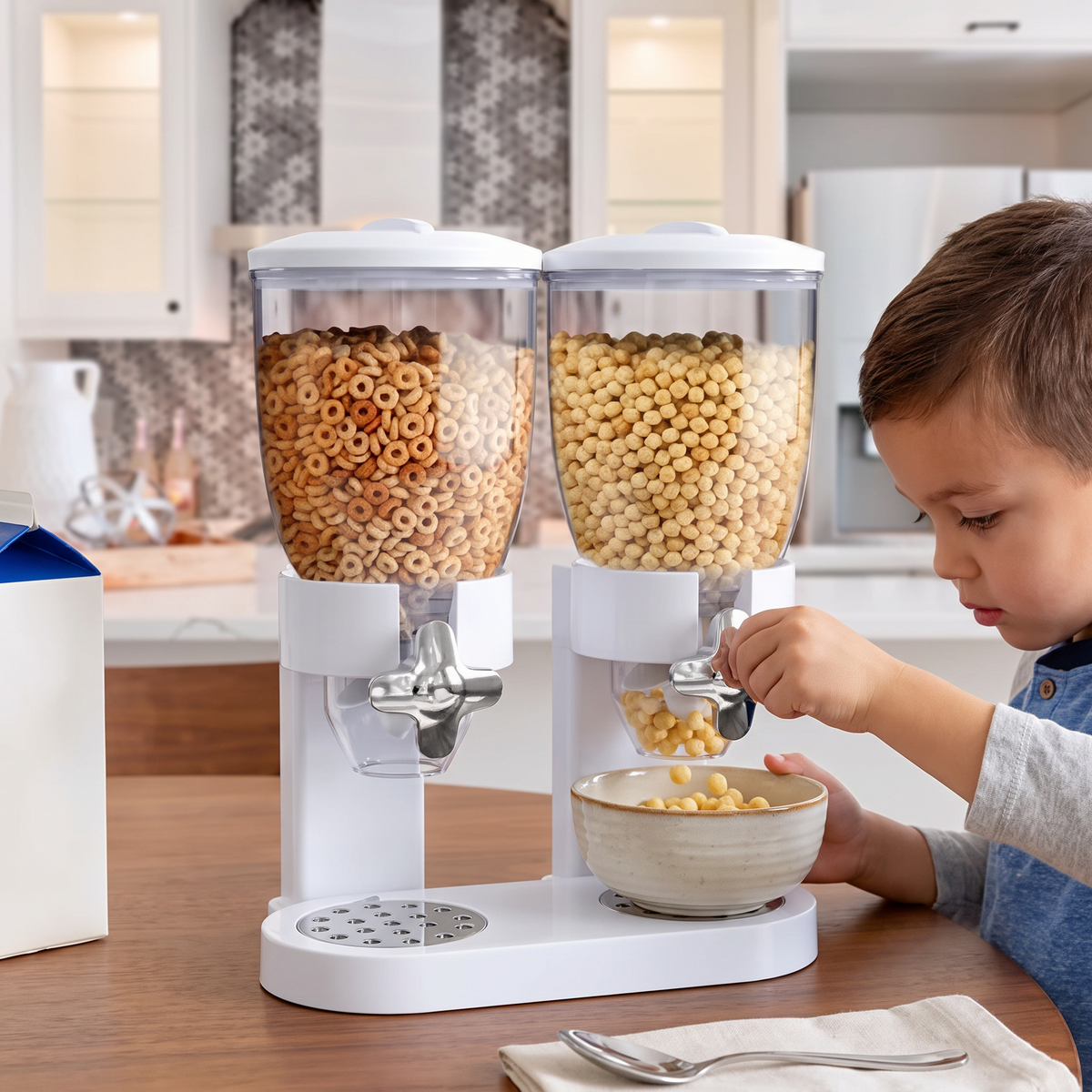 Dispensador Doble de Cereales - vista 3 - Iron Oak Chile
