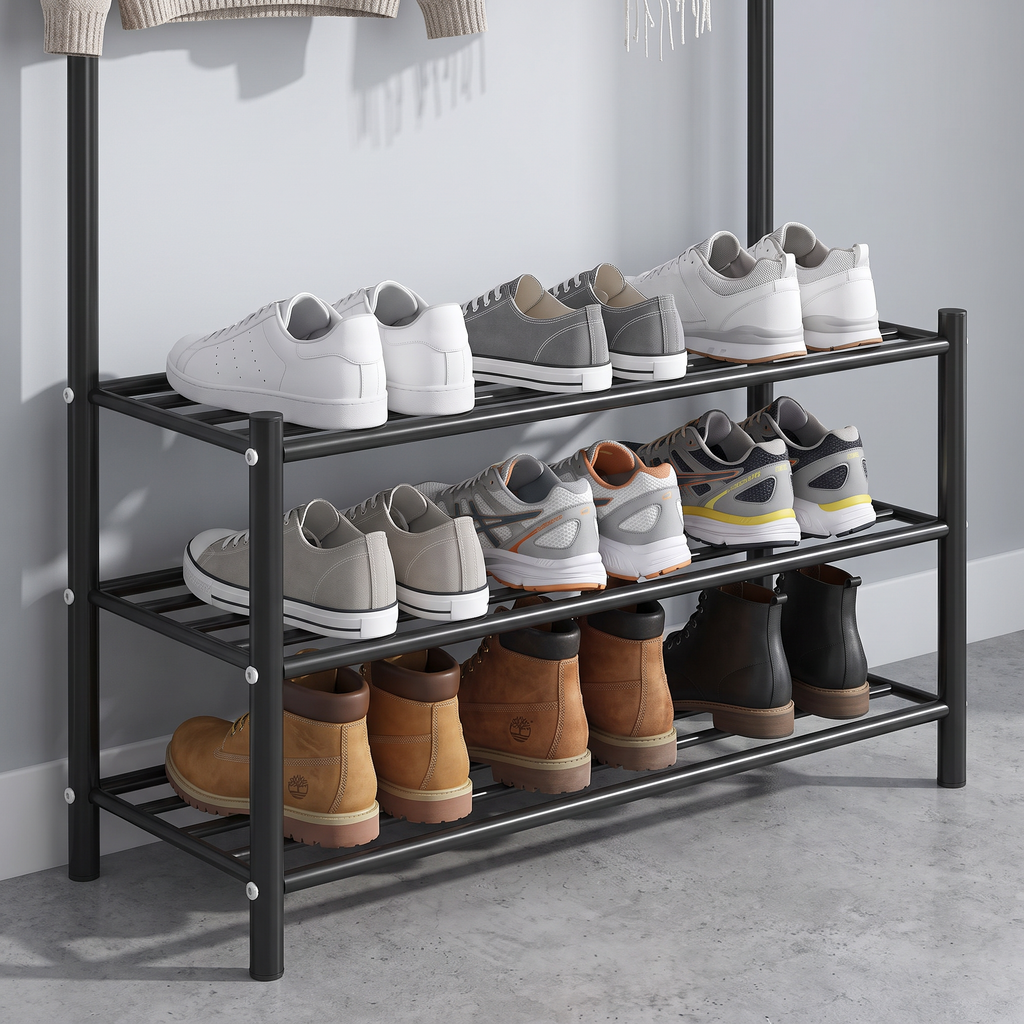 Perchero con Zapatero 5 Niveles - vista 5 - Iron Oak Chile