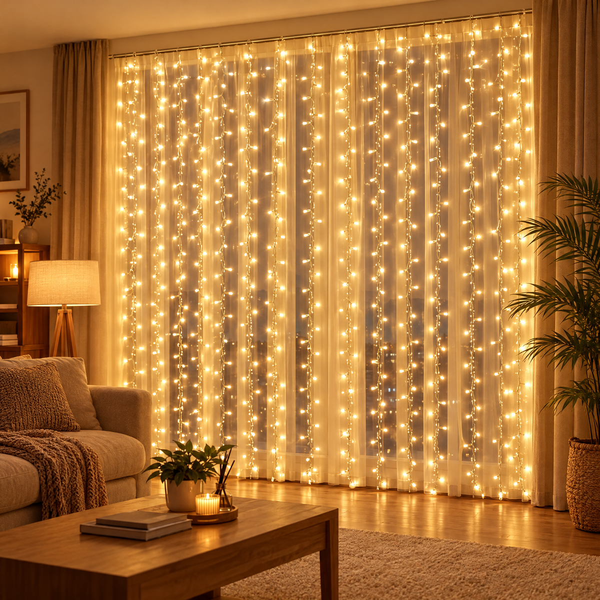 Cortina de Luces LED 3x2 m - vista 5 - Iron Oak Chile