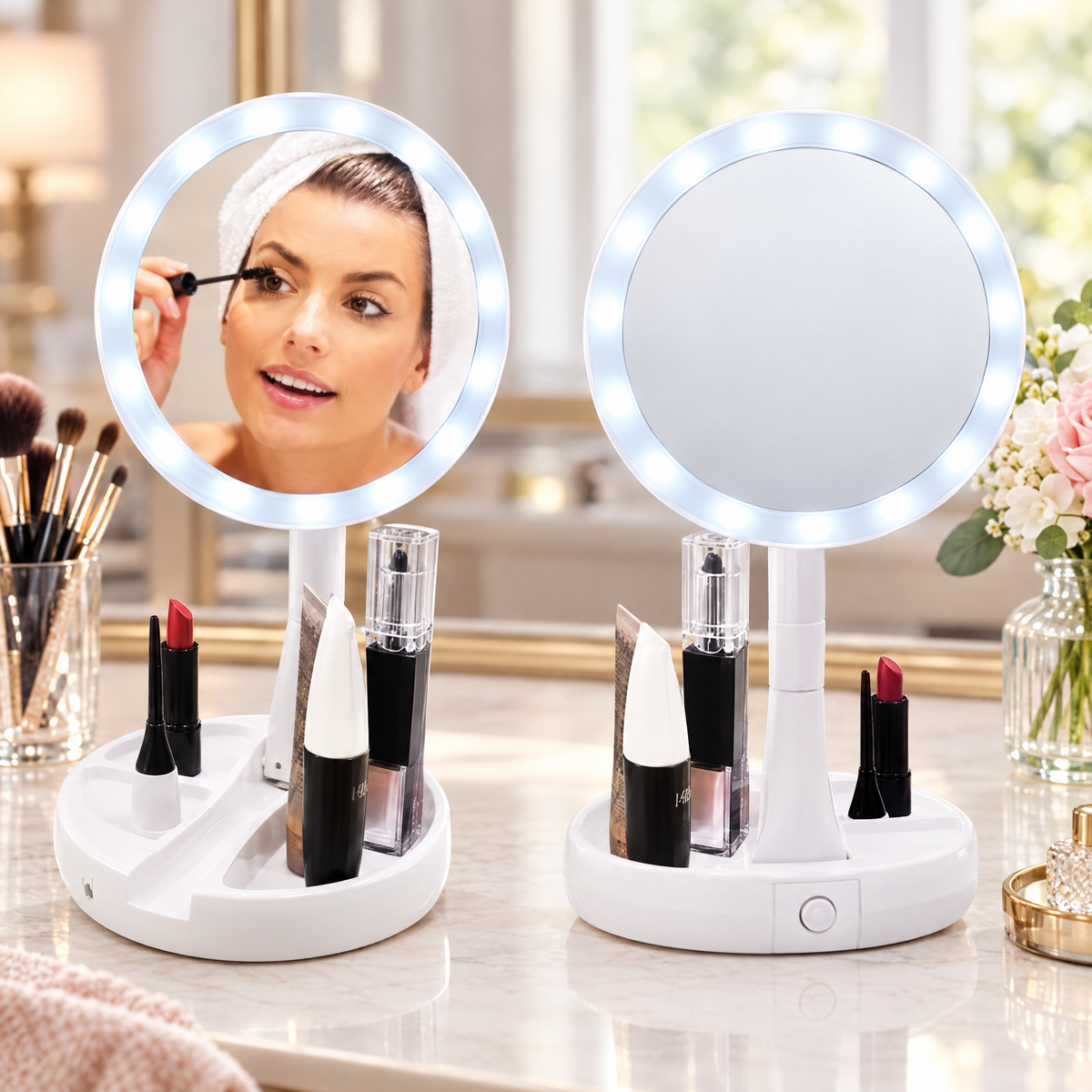 Espejo de Maquillaje con Luz LED - vista 5 - Iron Oak Chile