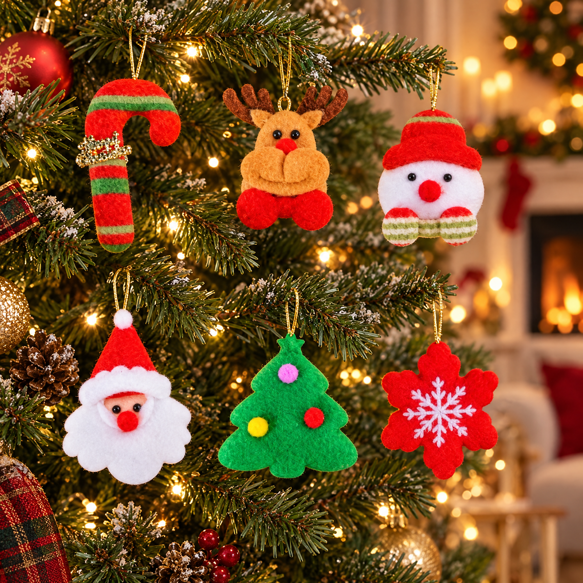Set 6 Adornos Navideños - vista 5 - Iron Oak Chile