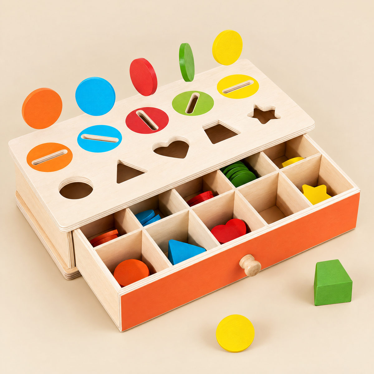 Caja Montessori de Formas y Colores, Madera - foto 4
