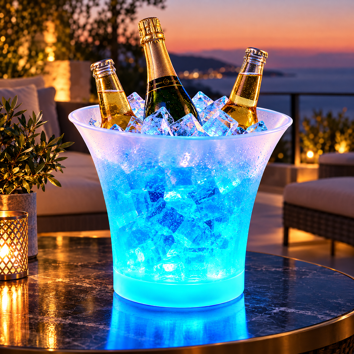 Cubitera LED 5 Litros, Ilumina y enfría tus bebidas - foto 5