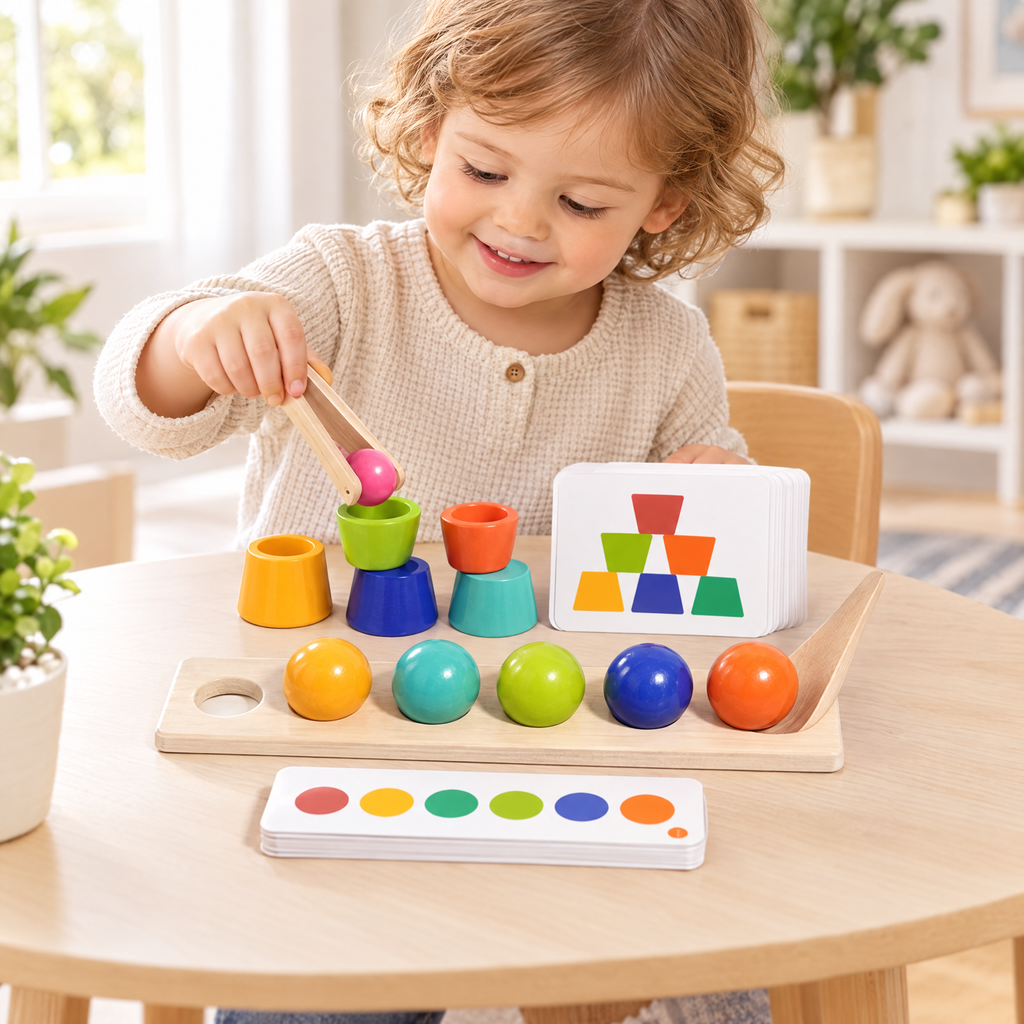 Juego Didáctico de Madera para Clasificar Colores - foto 4