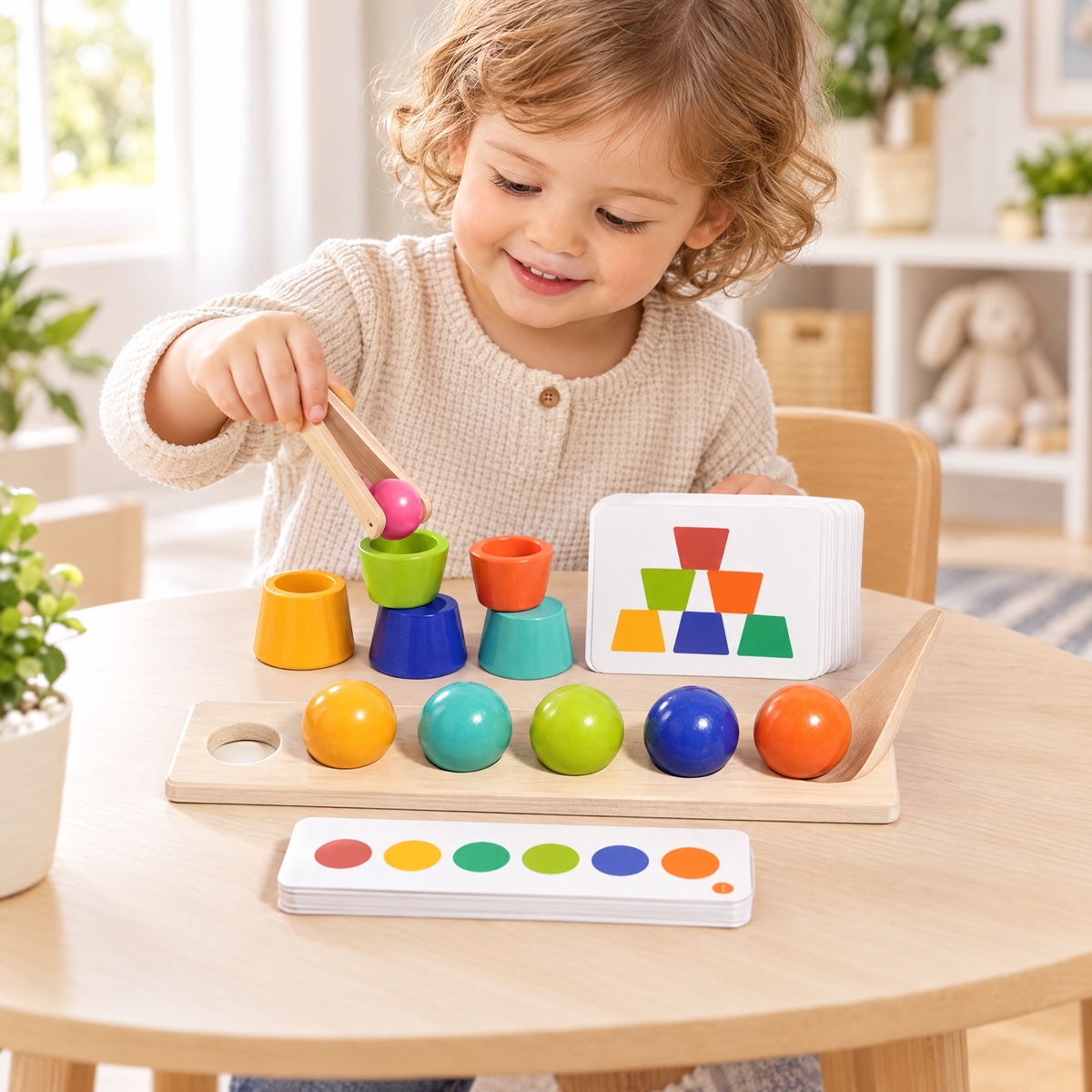 Juego Didáctico de Madera para Clasificar Colores - foto 4
