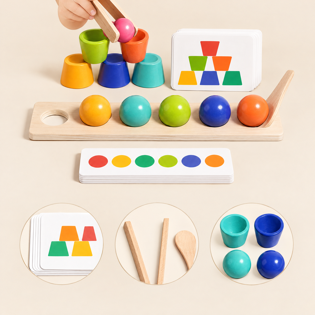 Juego Didáctico de Madera para Clasificar Colores - foto 3