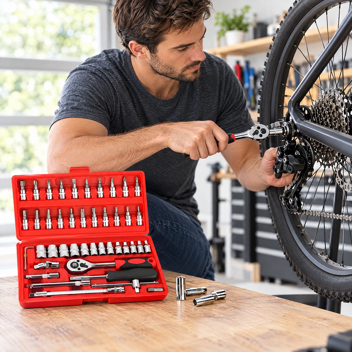 Kit de Herramientas 46 Piezas, Dados y Puntas - foto 3