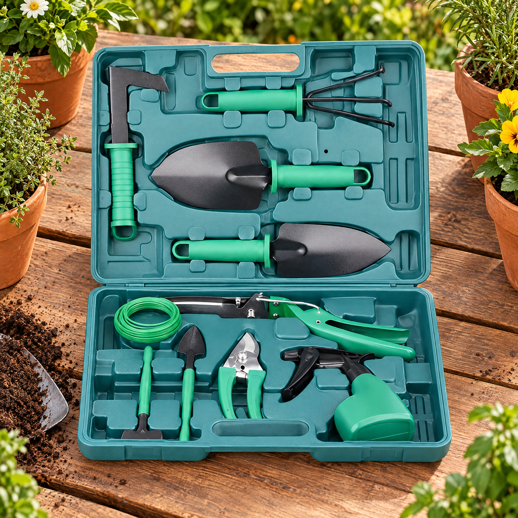 Kit de Jardinería de Acero, Rastrillo y Tijera - foto 4