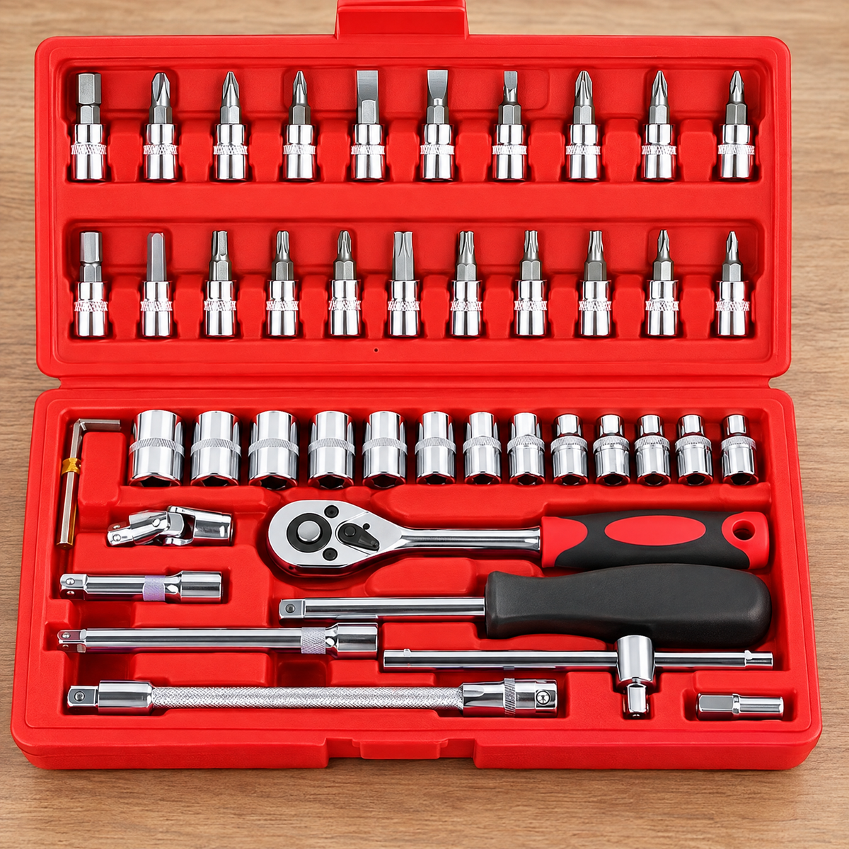 Kit de Herramientas 46 Piezas, Dados y Puntas - foto 4