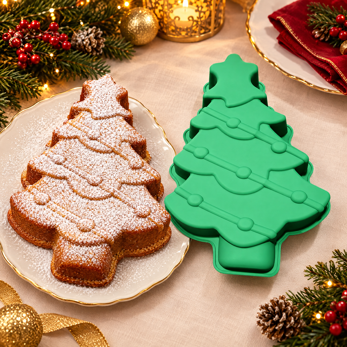 Molde de Silicona Pino Navideño, Repostería - foto 5